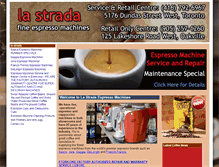 Tablet Screenshot of lastradaespressomachines.com